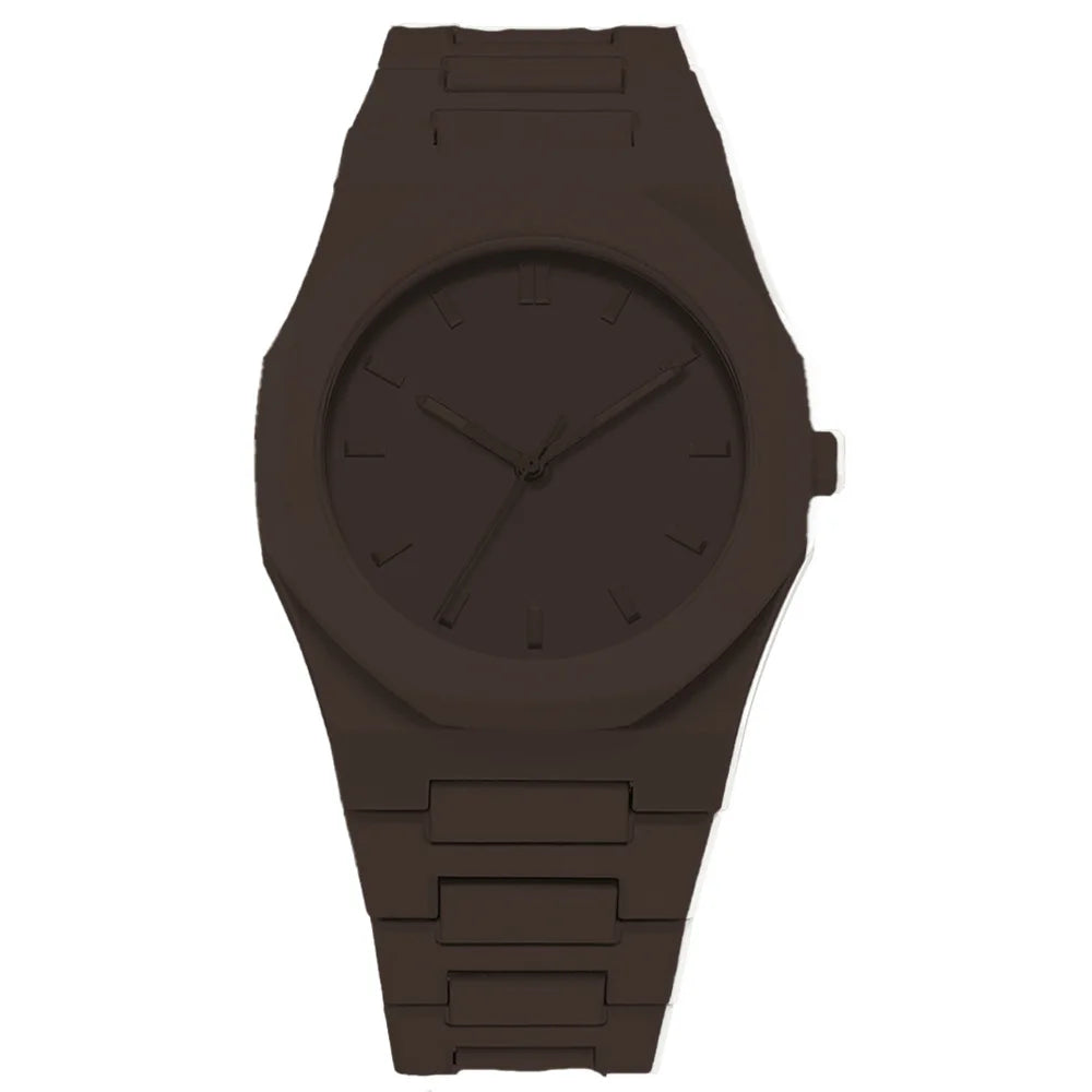 Minimalist Design Quartz Watch for Men Casual Lightweight Plastic Strap Waterproof Sports Business Watches Man Creative Clock